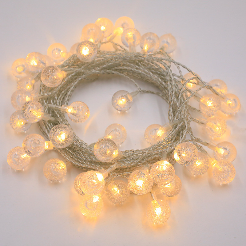 Nuevo 100LED infinito de dos colores Dragon Ball Cadena de luz clásico lechoso blanco pequeña bola Cadena de luz creativa caja de batería de control remoto