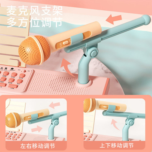 Children's electronic keyboard toy for beginners with microphone and playable piano for girls music toy set