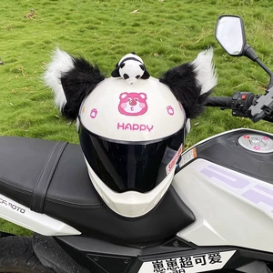 Cool Heavy Industry Handmade Helmet Decoration Motorcycle Electric Car Fox Ear