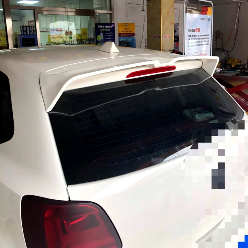 Suitable for 2011-2018 Volkswagen Polo Rear Wing Polo Modified Oding Carbon Fiber Pattern Top Wing Spoiler