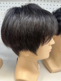 Wholesale Men's Wigs with Bangs, Trendy Natural Full Head Wigs for Women, Realistic Human Hair