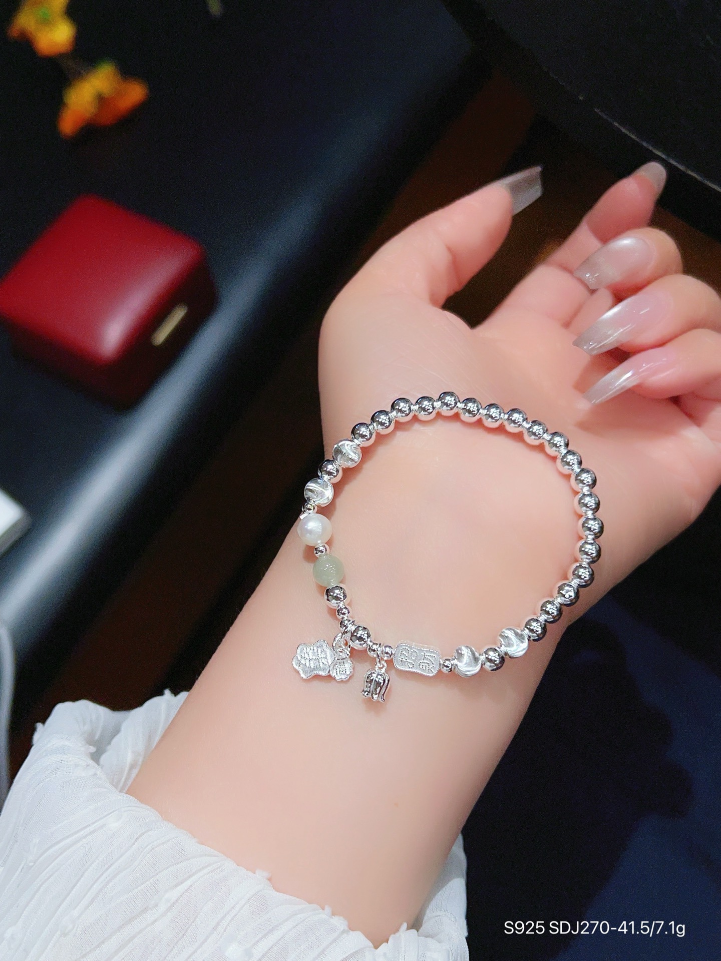 S925 pulsera de mariposa de amatista de plata esterlina joyería de plata femenina con cuentas diseño de nicho pulsera de cristal rosa regalo para novia