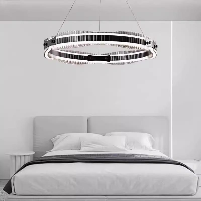 Lámpara de la sala de estar minimalista italiana moderna, simple y lujosa, atmósfera superior, iluminante, comedor, lámpara de la habitación principal