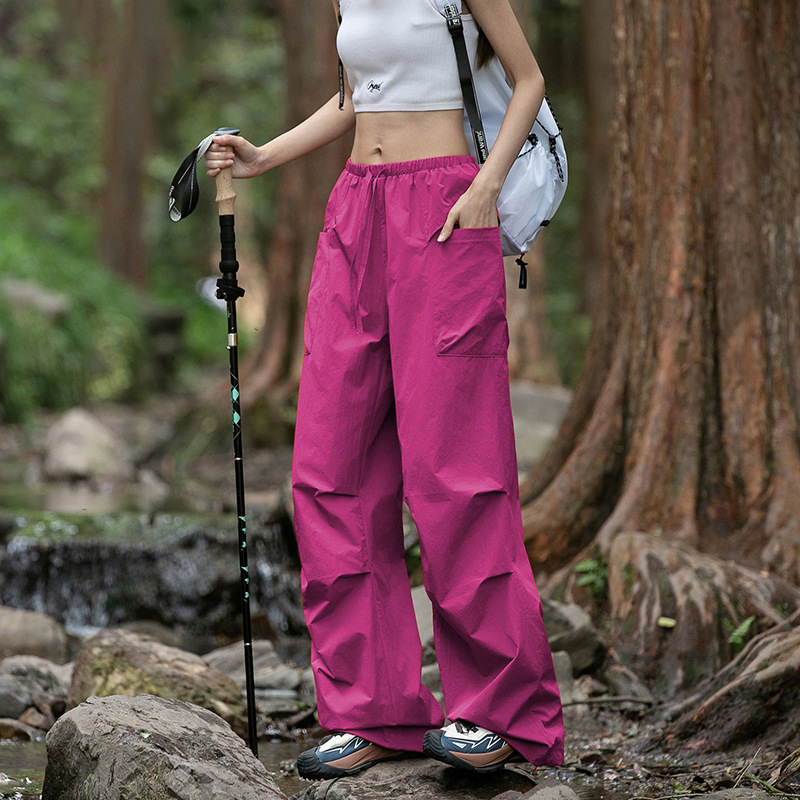 啄木鸟冲锋裤女夏季户外山系登山徒步工装速干运动伞兵防晒休闲裤|undefined