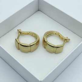 轻著风复古黄铜耳圈咔环耳饰几何时尚简约优雅高级耳环