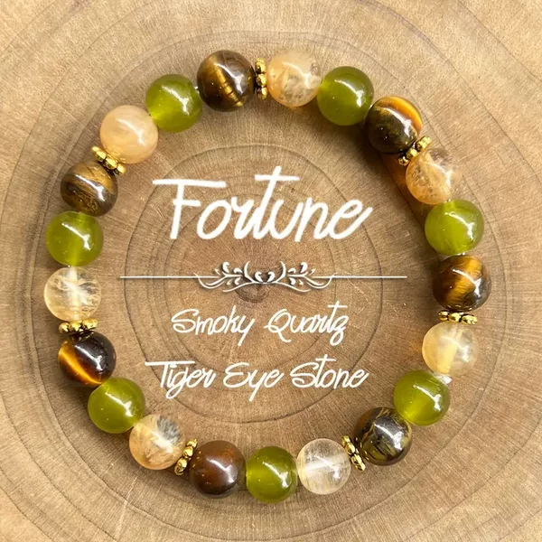 Cross-border Explosions Temu Hishin TK-Money Wealth Made of Natural Tiger Eye Stone and Citrine Beaded Bracelet
