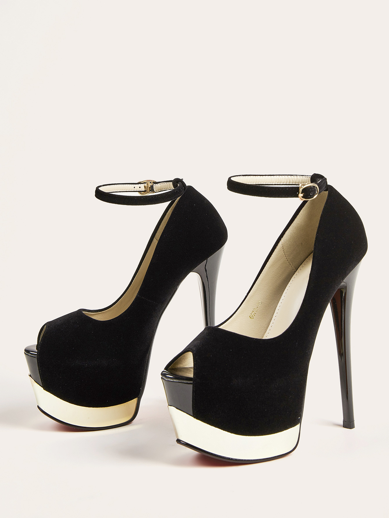 new ultra-high suede single buckle stiletto  NSSO39380