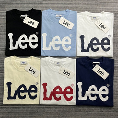 韓国のニッチトレンディブランドLee Wang Yibo Jin Baoluoと同じクラシックロゴルーズラウンドネックピュアコットン半袖Tシャツ女性用