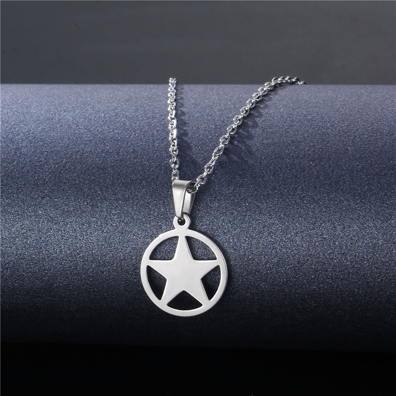 Wholesale Jewelry Stainless Steel Hollow Geometric Tag Necklace Nihaojewelry display picture 52