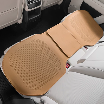 New Car Seat Cushion, Universal: Seat cushion, seat cover - akiyama-chestnut-nappa-leather-punch-style-rear-seat-cushion-1-pack