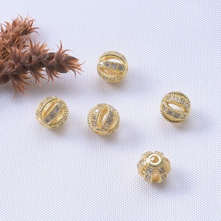 18K����ɫ�Ϲ���΢��ʯ�U����������diy�����Ʒ�������C45