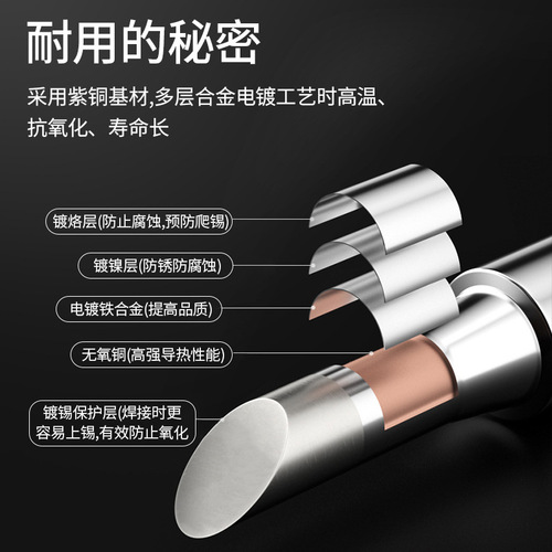 Factory direct sales 900 soldering iron tip wholesale hot air 60W environmental protection welding head 907 handle 936 soldering station soldering iron tip