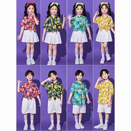 六一儿童演出服啦啦队小学生运动会服装港风复古衬衫幼儿园表演服