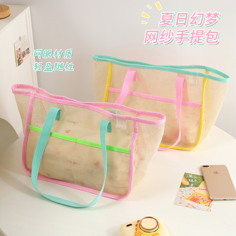 Handheld capacious summer storage bag for camping