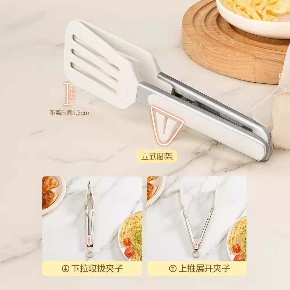 Clips de alimentos al aire libre clips de pan de silicona clips de barbacoa de acero inoxidable clips de filete clips de barbacoa anti-escaldado clips de alimentos