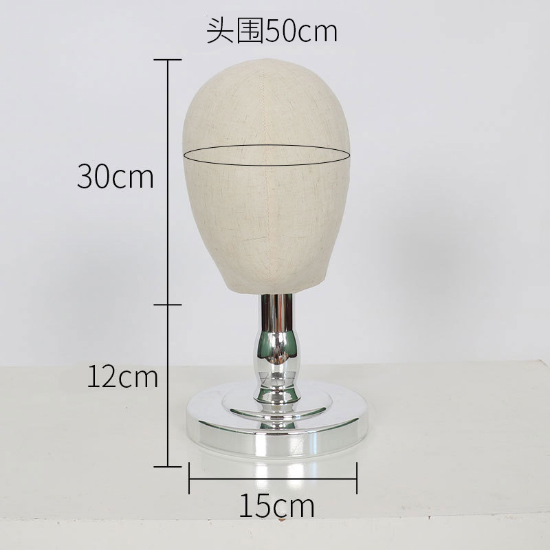 Maniquí de Cabeza para Sombreros y Pelucas de Plástico y Lino para Escaparate
