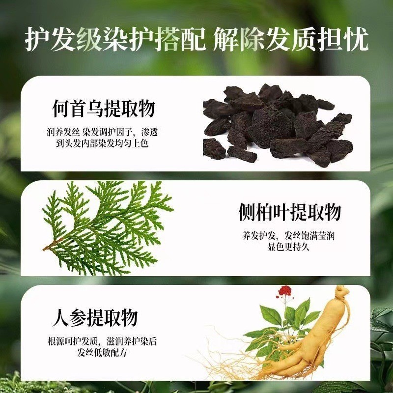 高級染毛剤 白髪隠し 家庭用植物性泡染料 固定染毛クリーム 袋入り 工場卸売 デリバリー対応|undefined