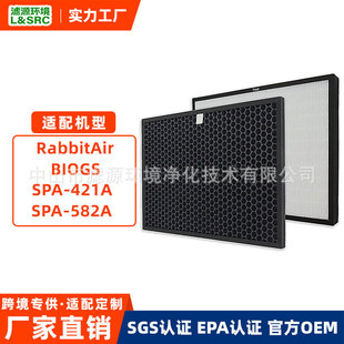 Suitable for Rabbitair Biogs Spa-421A Spa-582A Air Purifier Filter Element and Odor Filter