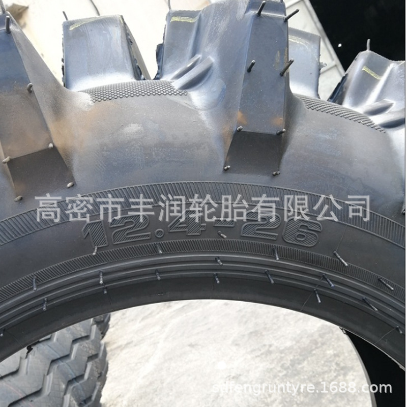 12.4-26人字水田高花稻田用防滑抓地农用拖拉机 轮胎
