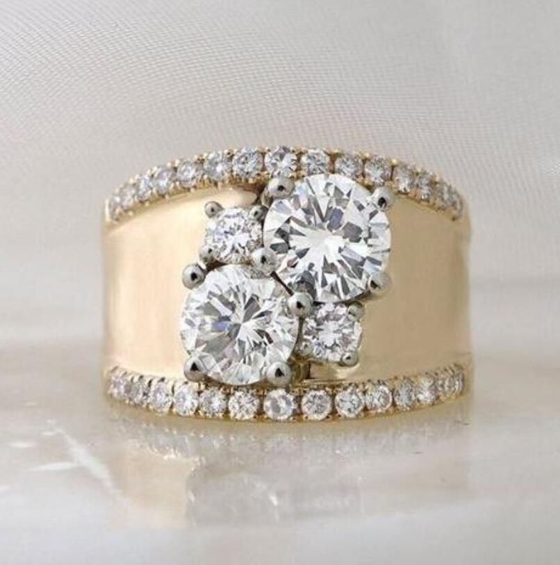 Wish Hot Selling European and American Fashion Rings New Domineering Men's Diamond Rings Creative Rings Personalized High-End Jewelry