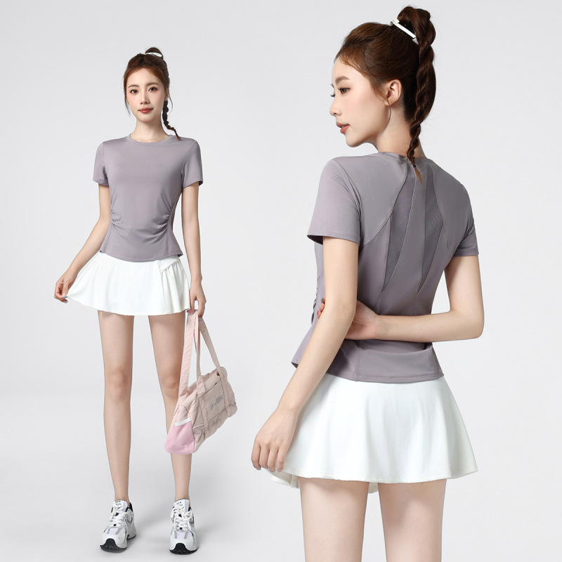 绝美网球服女2025新款夏季运动短裙气质显瘦瑜伽套装专业健身上衣|undefined