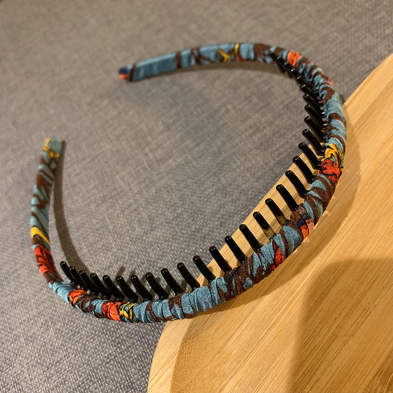 Diadema de estilo coreano al por mayor máscara facial de mujer salir Baita temperamento Diadema con dientes antideslizante presión horquilla cabeza Accesorios