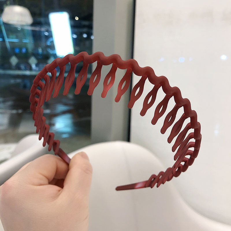 女性用つや消し洗顔カラーヘッドバンド、滑り止め歯付きヘアプレスヘッドバンド、洗顔とメイクアップ用の特別なヘアバンドルヘッドバンド|undefined