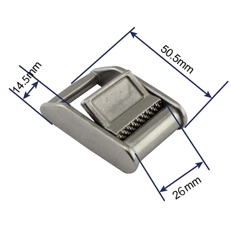 不锈钢304 316方框款织带扣锌扣收紧器锁紧扣 皮带扣 捆绑带压扣