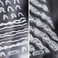 Japanese-style thin and transparent nail sticker with back adhesive, thin and tough nail sticker, nail accessory TS-687 wave pattern