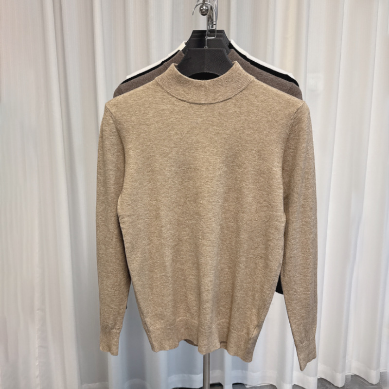 Otoño y invierno nuevo suéter de hombre medio cuello hombre jersey de lana de punto sluggish wind swetaer top