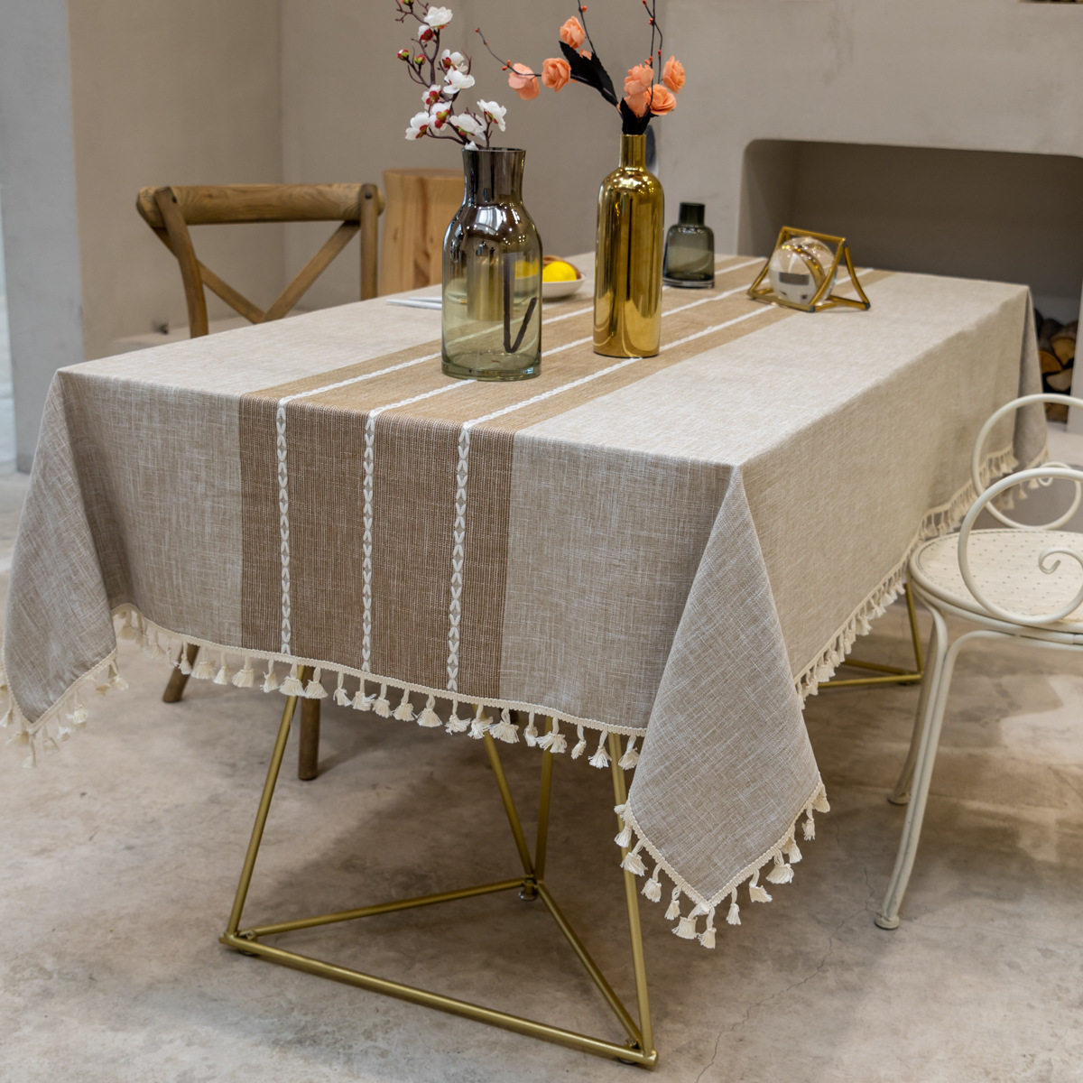 미국 국기 .. 다크 브라운 식탁보 술