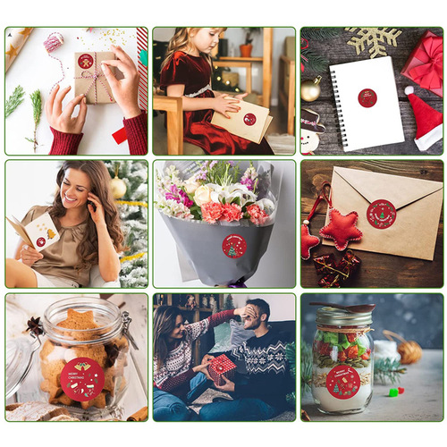 Cross-border wholesale Christmas sticker roll 3.8cm gift box sealing label Merry Christmas holiday gift decoration