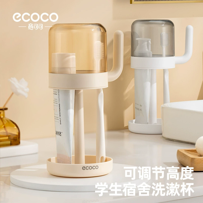 Прозрачная чашка для чистки зубов и полоскания рта ecoco, пластиковая чашка для мытья зубной щетки в студенческом общежитии