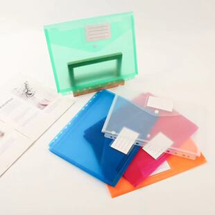 Velcro 11-Hole Loose-Leaf File Bag Transparent Information Bag Storage Bag Stereo Large-Capacity Personnel File Bag Manufacturer