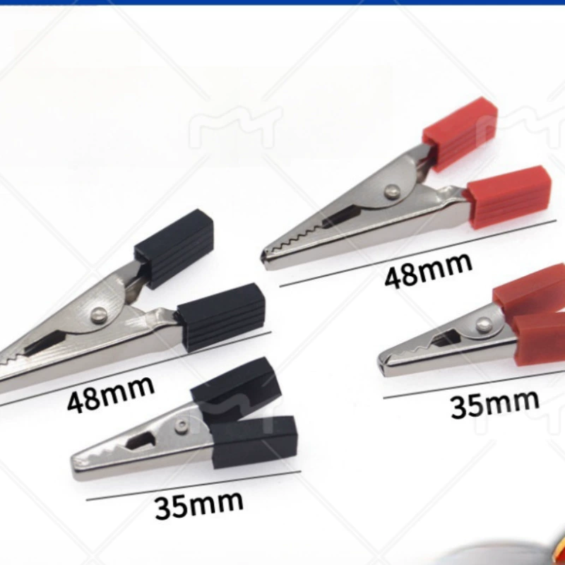 Красный черный резиновый чехол крокодил зажим большой маленький тестовый зажим электрический зажим питания