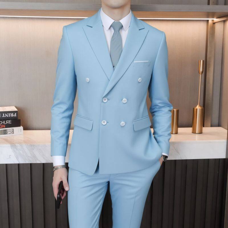 Abito uomo slim fit elegante business due pezzi matrimonio_voghion.com