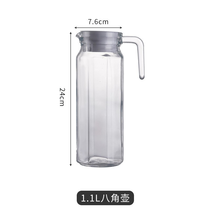 Pot de boca de pato burbujeante fría barra de cerveza de vidrio transparente frutas de té contenedor de cerveza fría agua fría comercial gran olla de cerveza