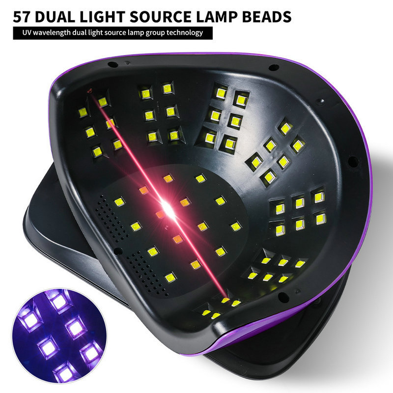 Lámpara de uñas Diamante creativo 256W Lámpara de fototerapia inteligente de alta potencia Luz UV Aceite de uñas de secado rápido Lámpara para hornear Lámpara transfronteriza