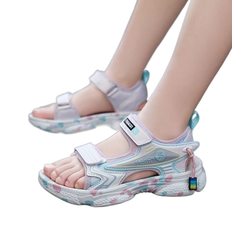 Baby princess zapato de jardín de infantes antideslizante para niños nuevo 2024 sandálias de chicas de sol suave verano temporada de chicas