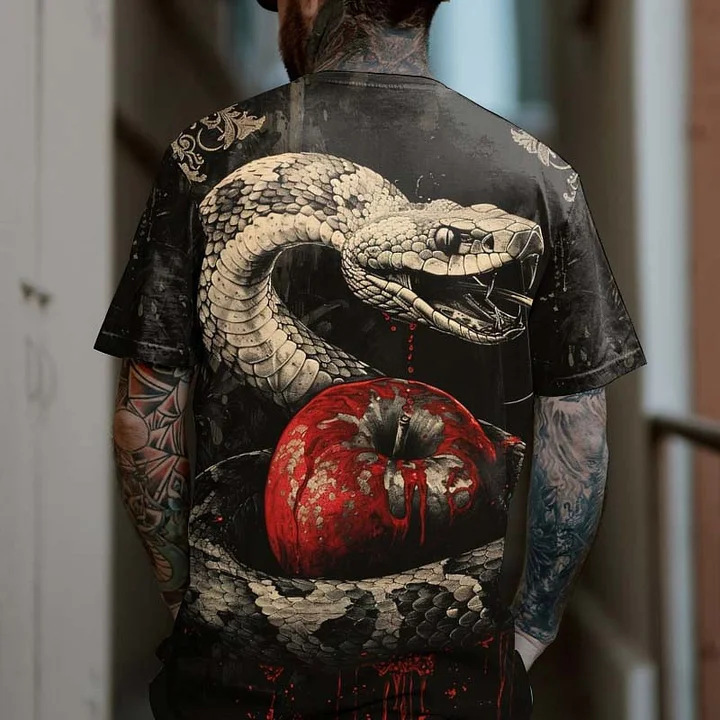 メンズ3Dデジタルゴールデン元記号パターンラウンドネックと半袖tシャツ、夏カジュアルファッションファッション|undefined