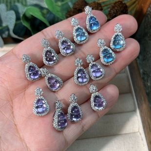 ������Ȼ��ˮ�����{�����J����S925�y�׽������DIY���Ʒ