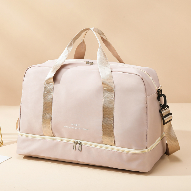 Logotipo impreso personalizado bolsa de viaje de gran capacidad portátil crossbody bolsa de fitness bolsa de almacenamiento de natación de separación en húmedo y seco