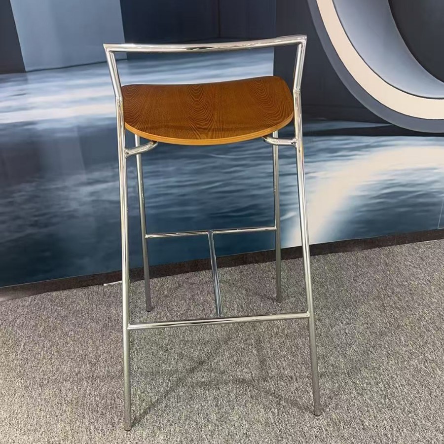 Modern Minimalist Italian Minimalist Dining Chair Bar Chair Light Luxury Home Small Apartment Iron Art Internet Celebrity Cafe Chair