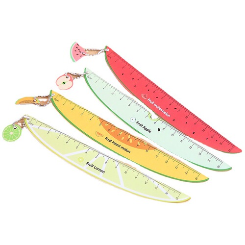 Wholesale ruler soft ruler pendant student creative cute cartoon set supplies wholesale stationery painting pen fruit