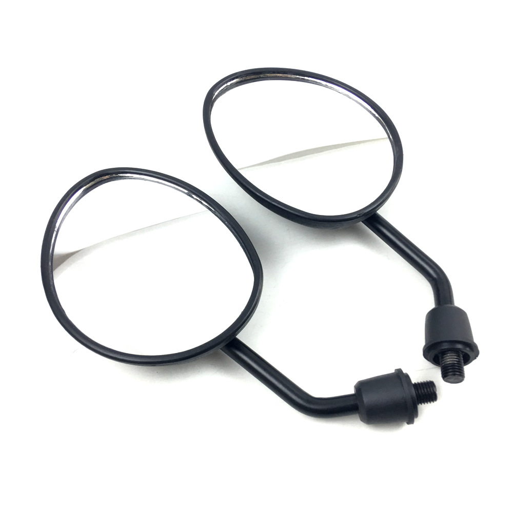10mm Universal Black Rearview Mirror for Suzuki, Yamaha, Kawasaki, Ducati Motorcycles and Scooters