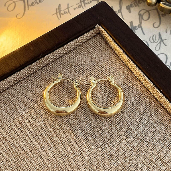 Golden hoop earrings