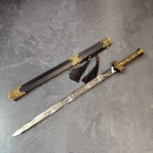 秦王剑金属模型摆件古代名剑未开刃影视道具装饰剑工艺品