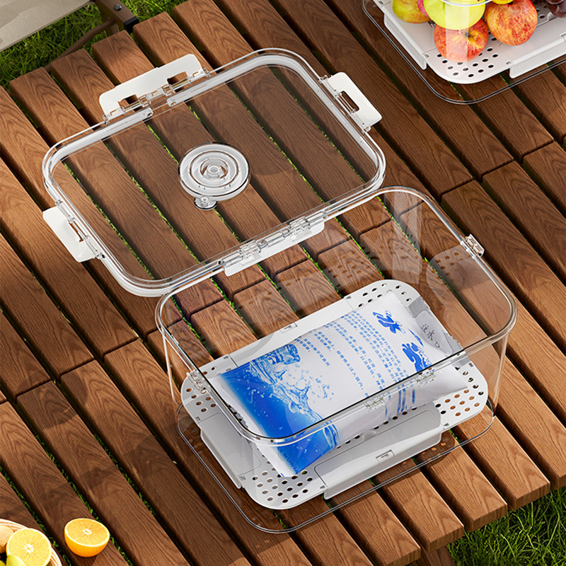 フルーツ弁当箱ポータブルキャンプピクニックモバイル小型冷蔵庫食品グレードポータブル鮮度保持ボックス密封された大型サイズ|undefined