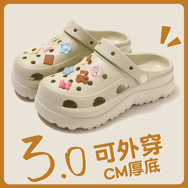 Deodorant Sandals 2025 Super Popular Arch Hole Shoes for Women Summer Non-Slip Thick Sole Free Shipping for Outer Wear Super Market