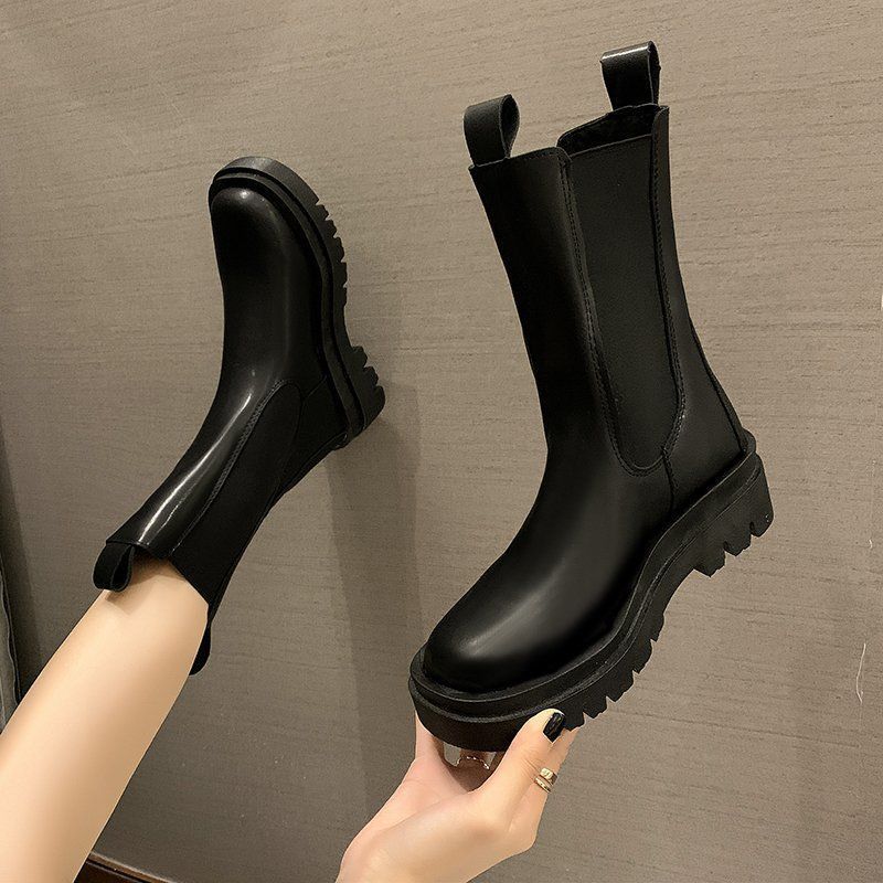 Large size women's 41-43 British style 2024 new autumn versatile short thin Martin boots for women_voghion.com